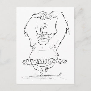 Gorilla Tutu Vykort