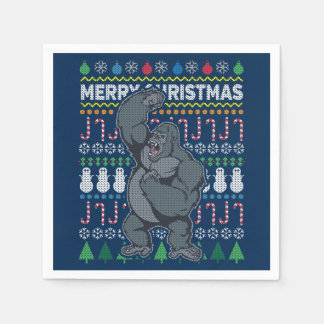 Gorilla Ugly jul Sweater Wildlife Series Pappersservett