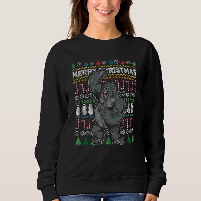 Gorilla Ugly jul Sweater Wildlife Series Tee (Framsida)