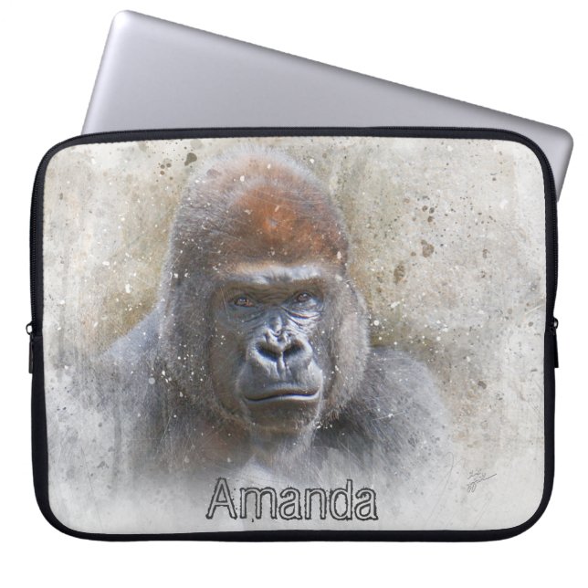 Gorilla Underbar Ape Animal Photography Modern Laptop Fodral (Framsidan)