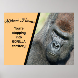 Gorilla Välkommen Poster
