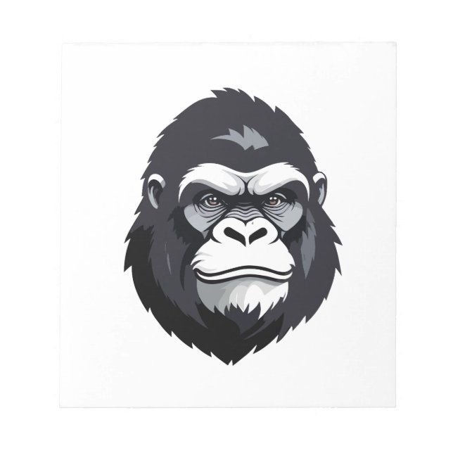 Gorilla Vector Art Animal Modern Urban Graphic Anteckningsblock (Framsida)