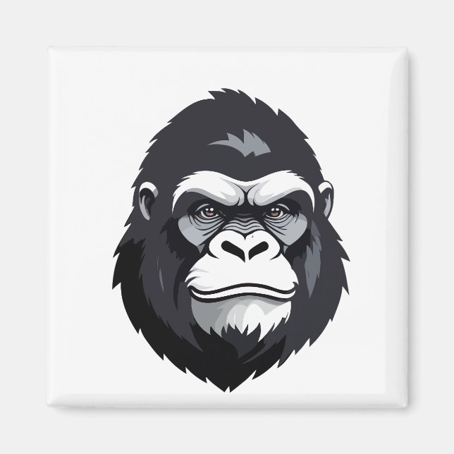 Gorilla Vector Art Animal Modern Urban Graphic Magnet (Framsidan)