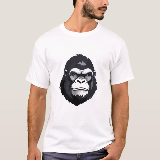 Gorilla Vector Art Animal Modern Urban Graphic T Shirt (Framsida)