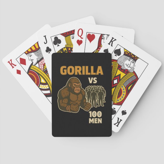 Gorilla vs 100 men epic battle casinokort (Baksidan)