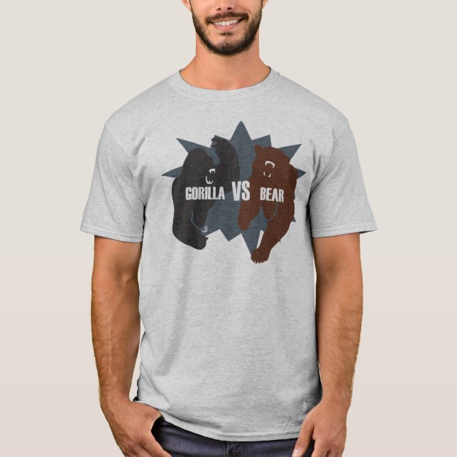 Gorilla vs björn tee (Framsida)