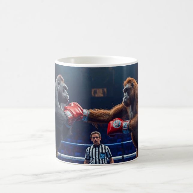 Gorilla vs. Orangutang Boxning  Kaffemugg (Center)