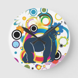 Gorilla Wall Clock Rund Klocka