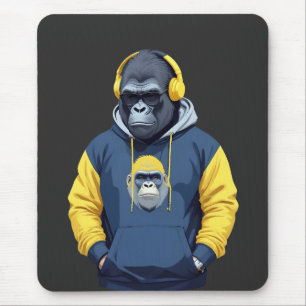 Gorilla Wearing Hoodie Funny Coola Animal Characte Musmatta