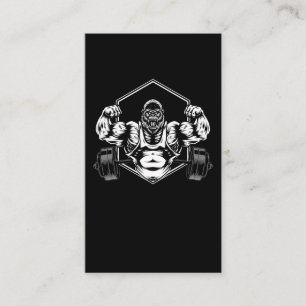 Gorilla Weightlyftande Powerlyftande motivation Visitkort