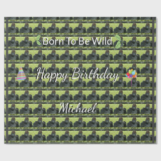 Gorilla Wild Pattern Birthday Theme Presentpapper