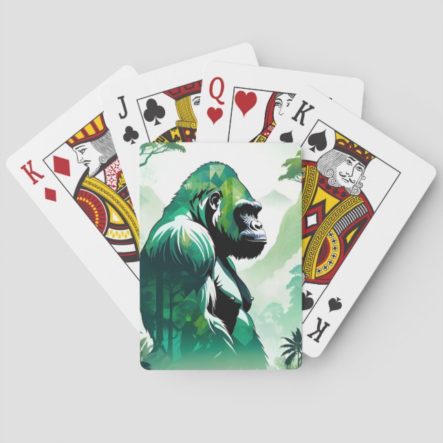 Gorilla Wildlife Animal Natature Environment Jungl Casinokort (Baksidan)