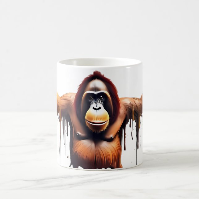 Gorilla Wildlife & Nature Vatten Färg Set Kaffemugg (Center)