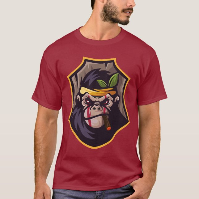 Gorilla with war makeup t shirt (Framsida)