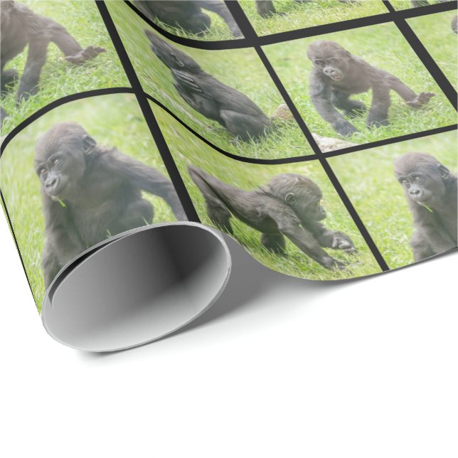 Gorilla Wrapping Papper Presentpapper (Rullad Hörn)
