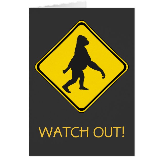 Gorilla Xing! Hälsningskort (Framsidan)