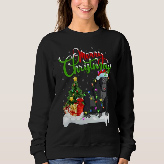 Gorilla   Xmas Decorations Santa Gorilla Christmas T Shirt (Framsida)