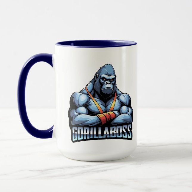 GorillaBoss - Rolig gorilla-grafik  - Gorilla  Mugg (Vänster)