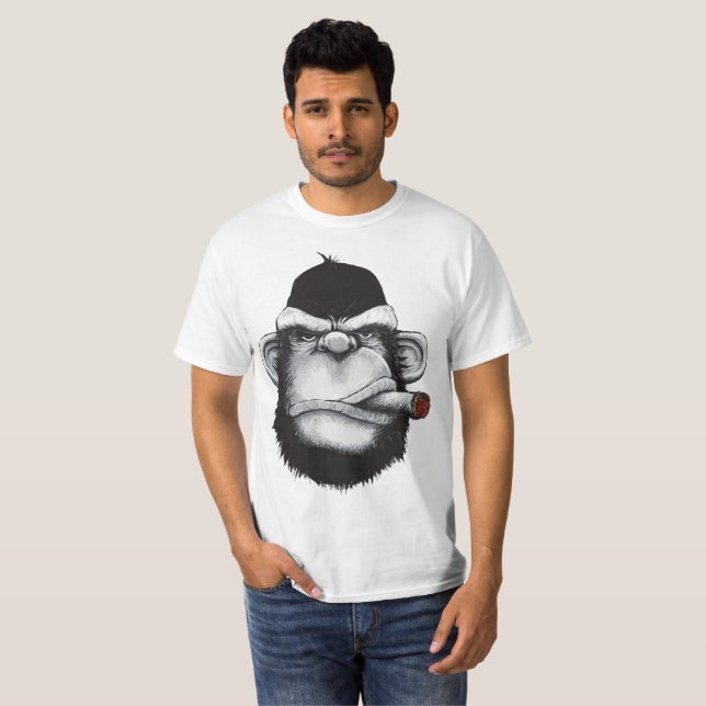 Gorillacigarr T Shirt (Hel framsida)