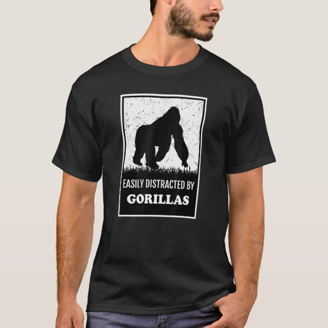 Gorilladjur som är lätt spridda av Gorillas T Shirt (Framsida)