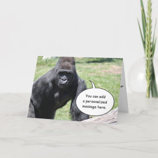 Gorillahälsningkort Kort