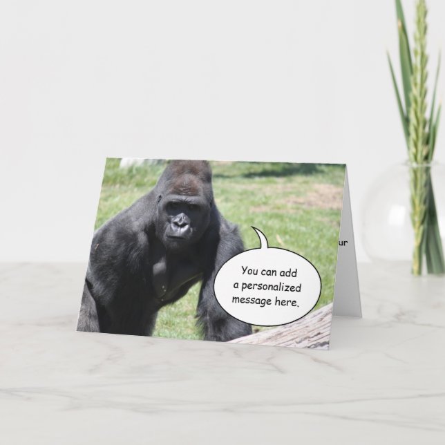 Gorillahälsningkort Kort (Framsida)