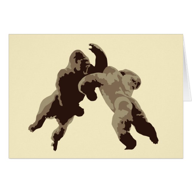 GORILLAKRIG HÄLSNINGSKORT (Framsidan Horizontal)