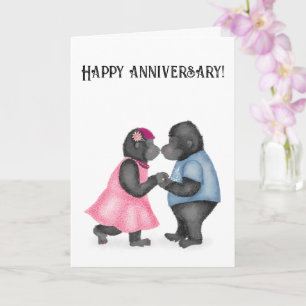 Gorillas jubileumskort i kärlek kort
