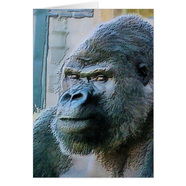 GORILLAS-kort Hälsningskort (Framsidan)