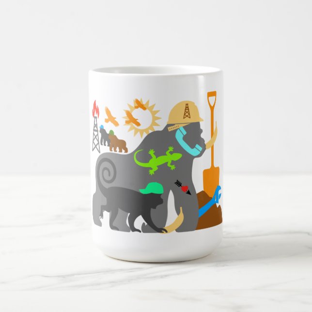 Gorillas på arbetsplatsen kaffemugg (Center)