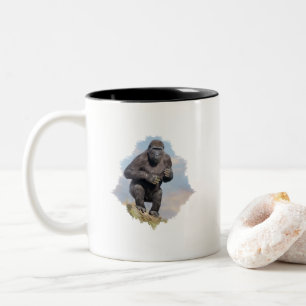 Gorillas Träd-Balancing Act Två-Tonad Mugg