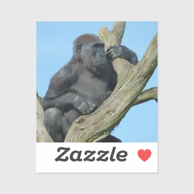 Gorillas tranquil Träd Perch Klistermärken (Ark)