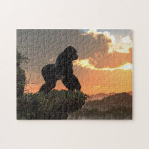 Gorillasolnedgång Pussel