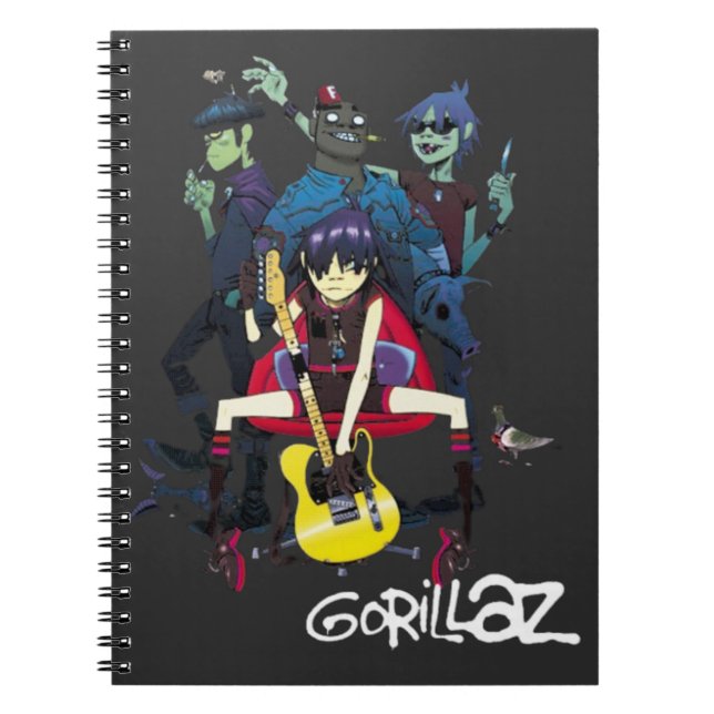 Gorillaz T-Shirt Anteckningsbok (Framsidan)