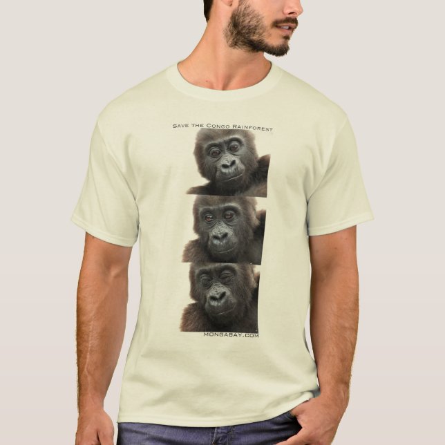Gorillor: Spara Kongoflodenrainforesten Tee (Framsida)