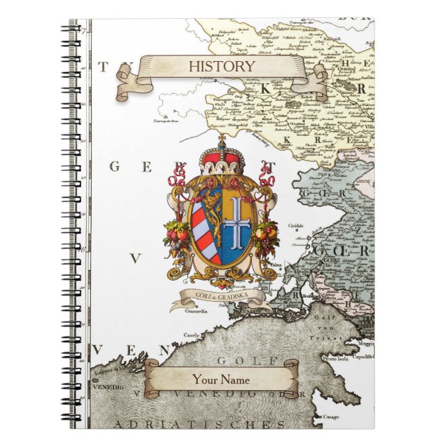Gorizia och Gradisca i 1700-talets europeiska bärb Anteckningsbok (Framsidan)