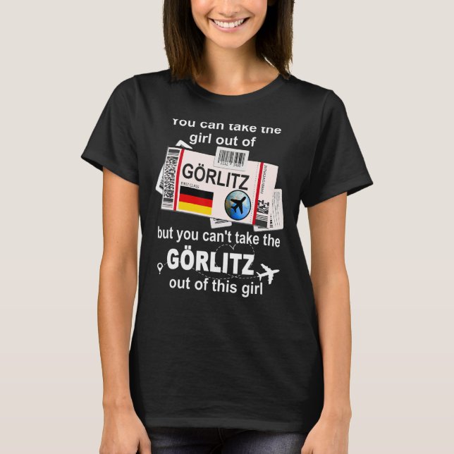 Görlitz Boarding Pass Görlitz Girl Görlitz T Shirt (Framsida)