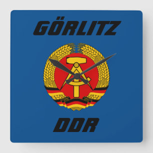Görlitz, DDR - Öster Tyskland DDR Fyrkantig Klocka