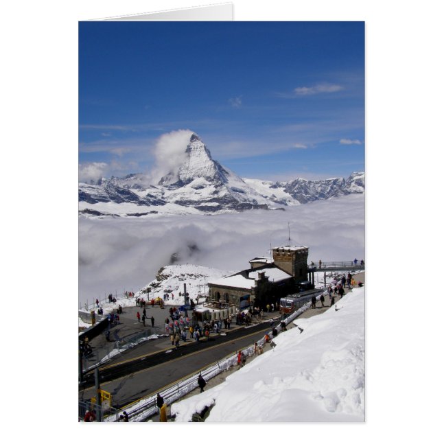 Gornergrat Station i Schweiz Hälsningskort (Framsidan)