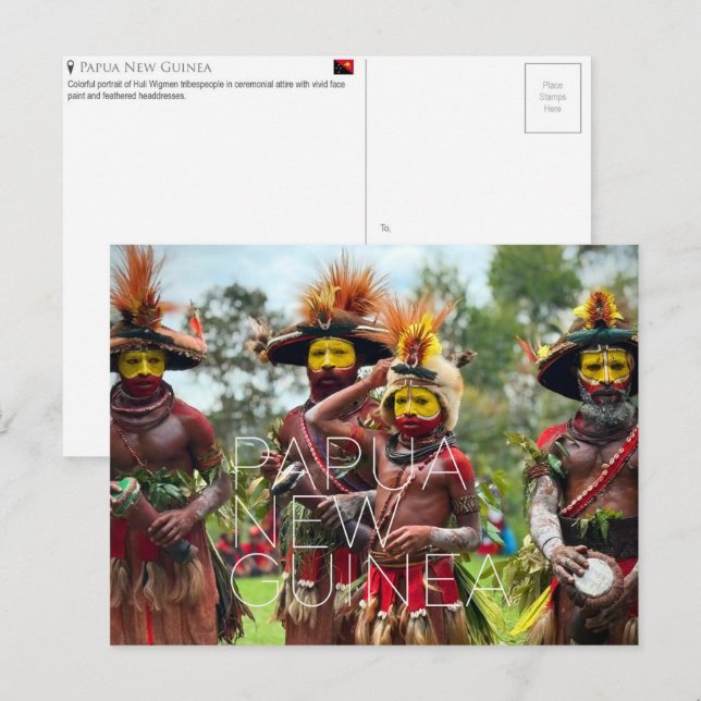 Goroka, Papua Nya Guinea Resebrev Vykort (Fram/baksida)