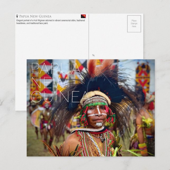 Goroka, Papua Nya Guinea Resebrev Vykort (Fram/baksida)