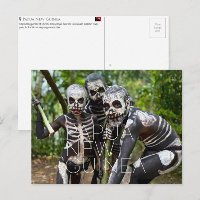 Goroka, Papua Nya Guinea Resebrevykort Vykort (Fram/baksida)