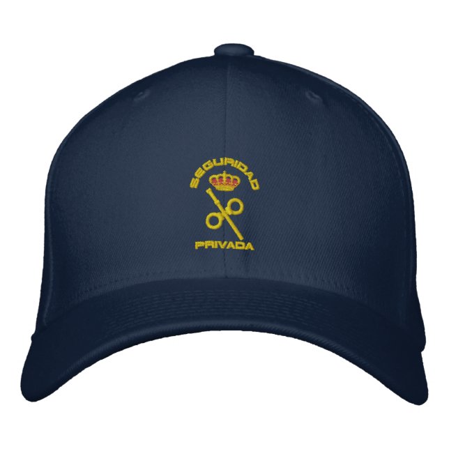 Gorra Bordada Seguridad Privada España Broderad Keps (Framsida)