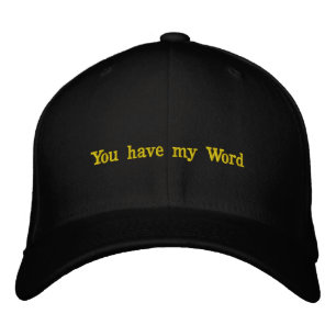 Gorra con frases de färg negro broderad keps