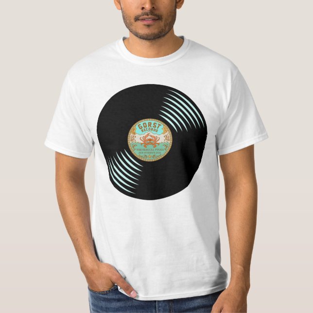 Gorst Records Vinyl Record Tee Shirt (Framsida)