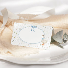 Gose WildblomBlue Bow Baby Shower Placeringskort