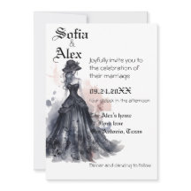 Gosfärisk blommigt svart bröllop