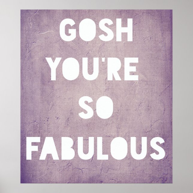 Gosh,Fabulous Poster (Framsidan)