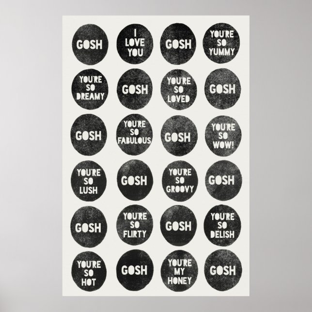 Gosh Kärlek-citattecken Poster (Framsidan)