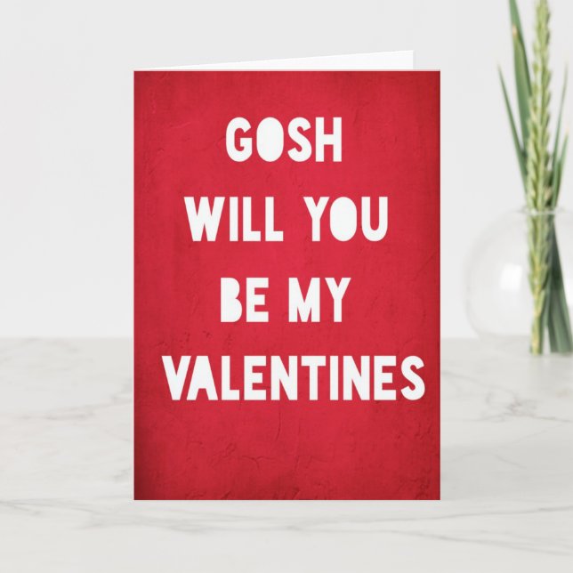 Gosh, var mitt Valentines day-kort Helgkort (Framsida)